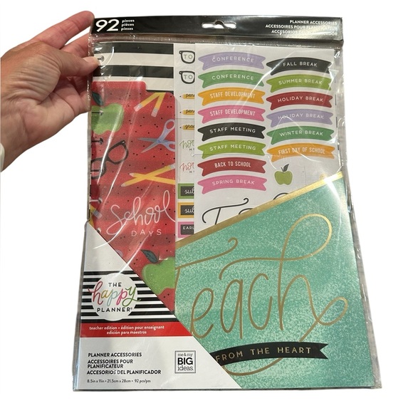 The Happy Planner Big Sized Teacher Addition Planner Accessories Pack - Picture 1 of 10